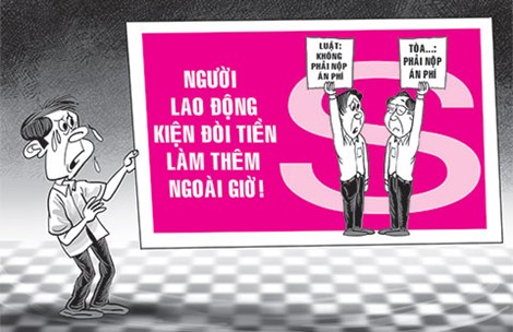 Đòi tiền làm thêm giờ, tòa bắt nộp án phí