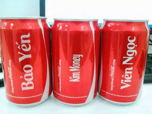 60.000 đồng một lon Coca Cola in tên theo ý muốn