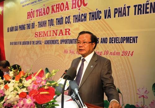 Phát huy khí thế hào hùng 60 năm giải phóng Thủ đô