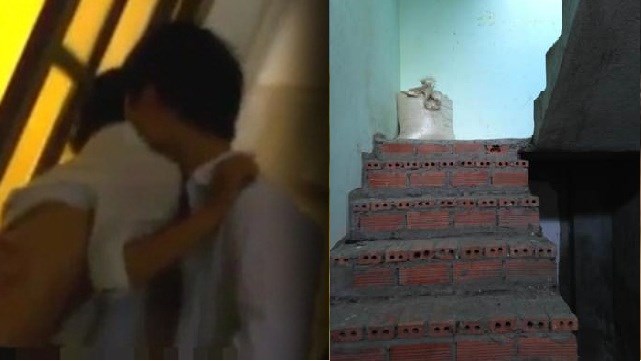 Mẹ sốc vì con gái 13 tuổi và bạn trai làm 'chuyện ấy' ngay cầu thang